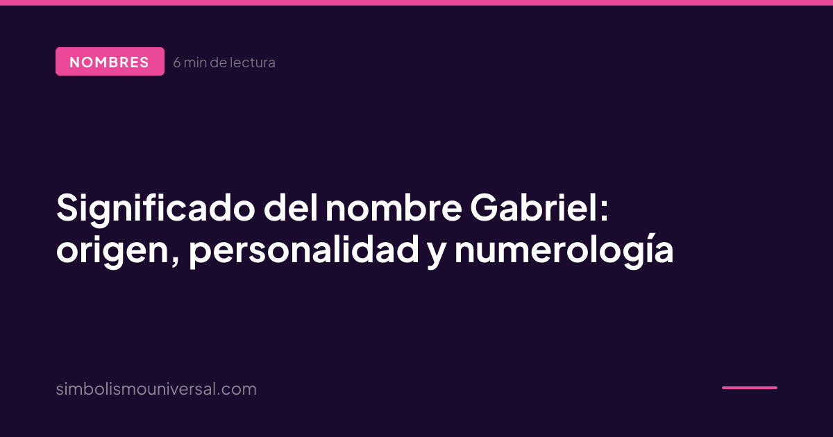Meaning of the name Gabriel: origin, personality, and numerology