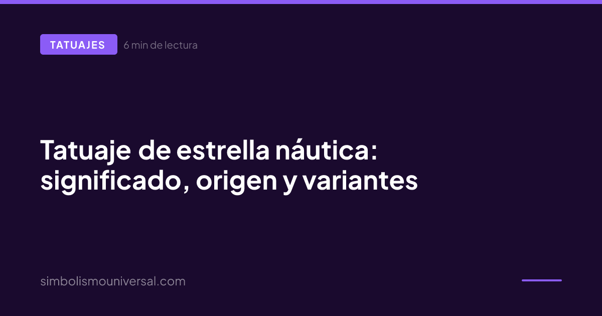 Tatuaje de estrella náutica: significado, origen y variantes