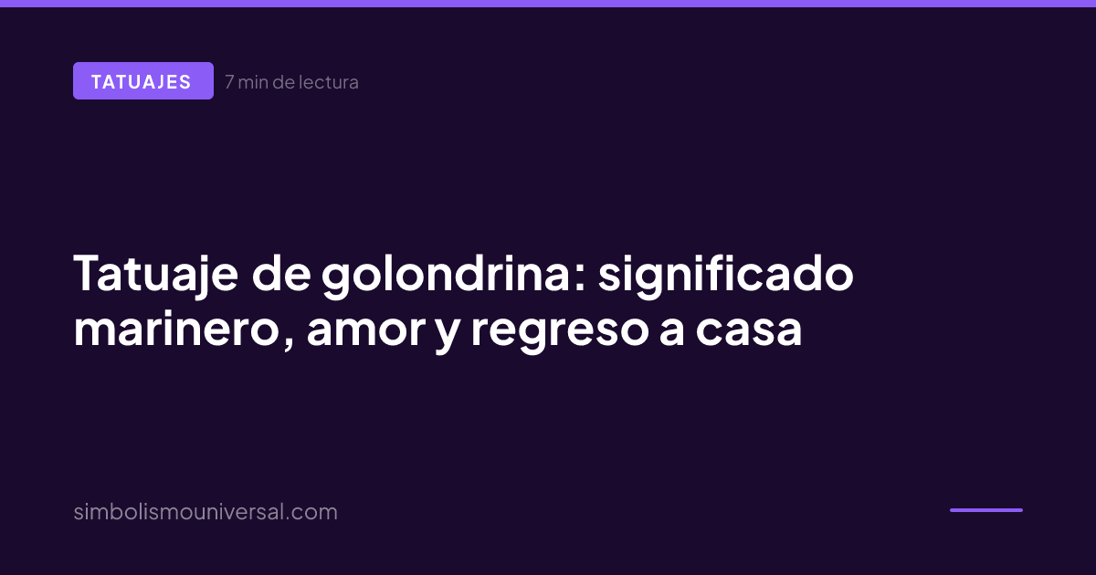 Tatuaje de golondrina: significado marinero, amor y regreso a casa