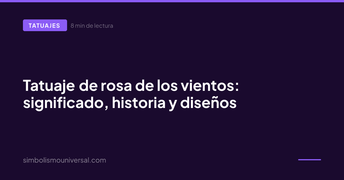 Tatuaje de rosa de los vientos: significado, historia y diseños