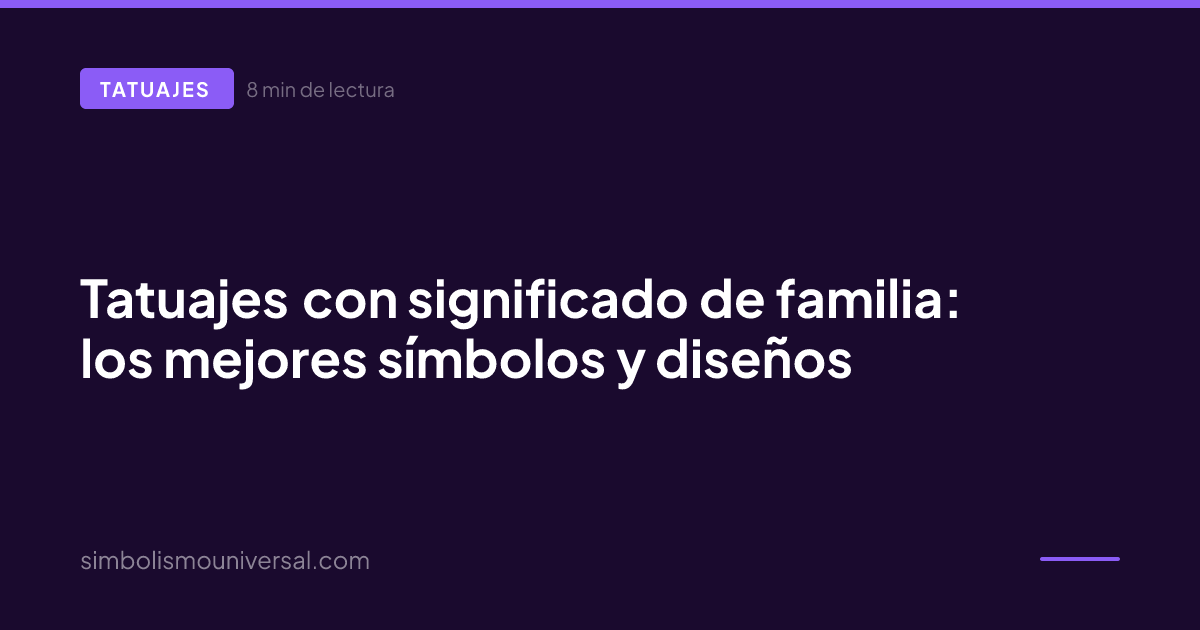 Family tattoos with meaning: the best symbols and designs